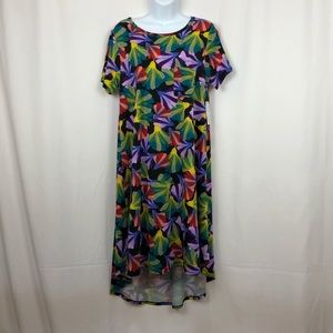 LuLaRoe Carly floral knit T-shirt dress NWT S